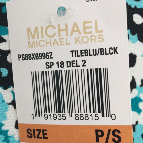 MICHAEL Michael Kors tile blue/black dress PS **HOST PICK 🎉🎉** - Picture 7 of 7
